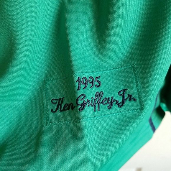 KEN GRIFFEY JR SEATTLE MARINERS GREEN RETRO THROWBACK JERSEY - Picture 11 of 11